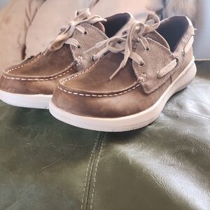 Ariat Hilo Brown and Tan Leather Suede Boat Shoes